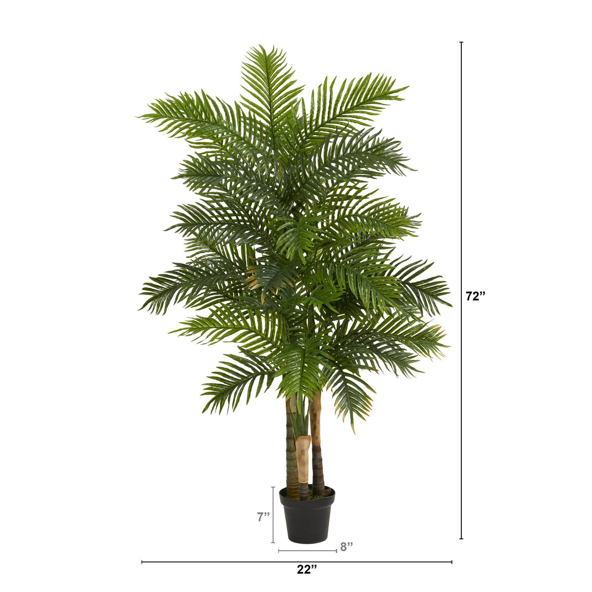 6' Areca Palm Artificial Tree (Real Touch)-Parc Decor