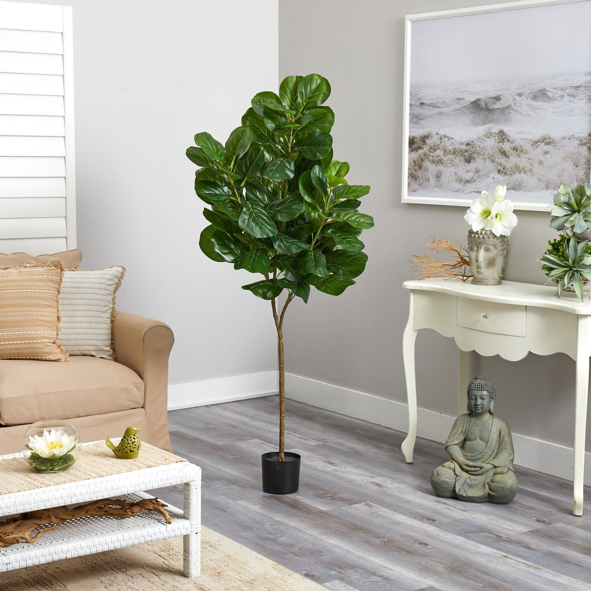 6’ Artificial Fiddle Leaf Fig Tree-Parc Decor