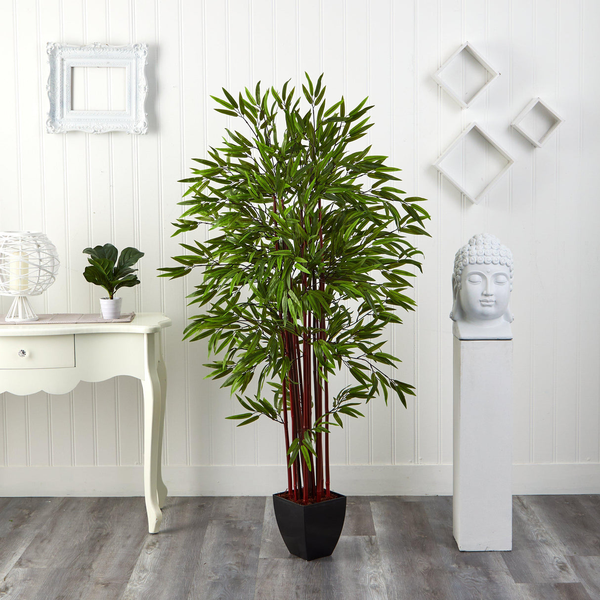 6’ Bamboo Silk Tree w/Planter-Parc Decor
