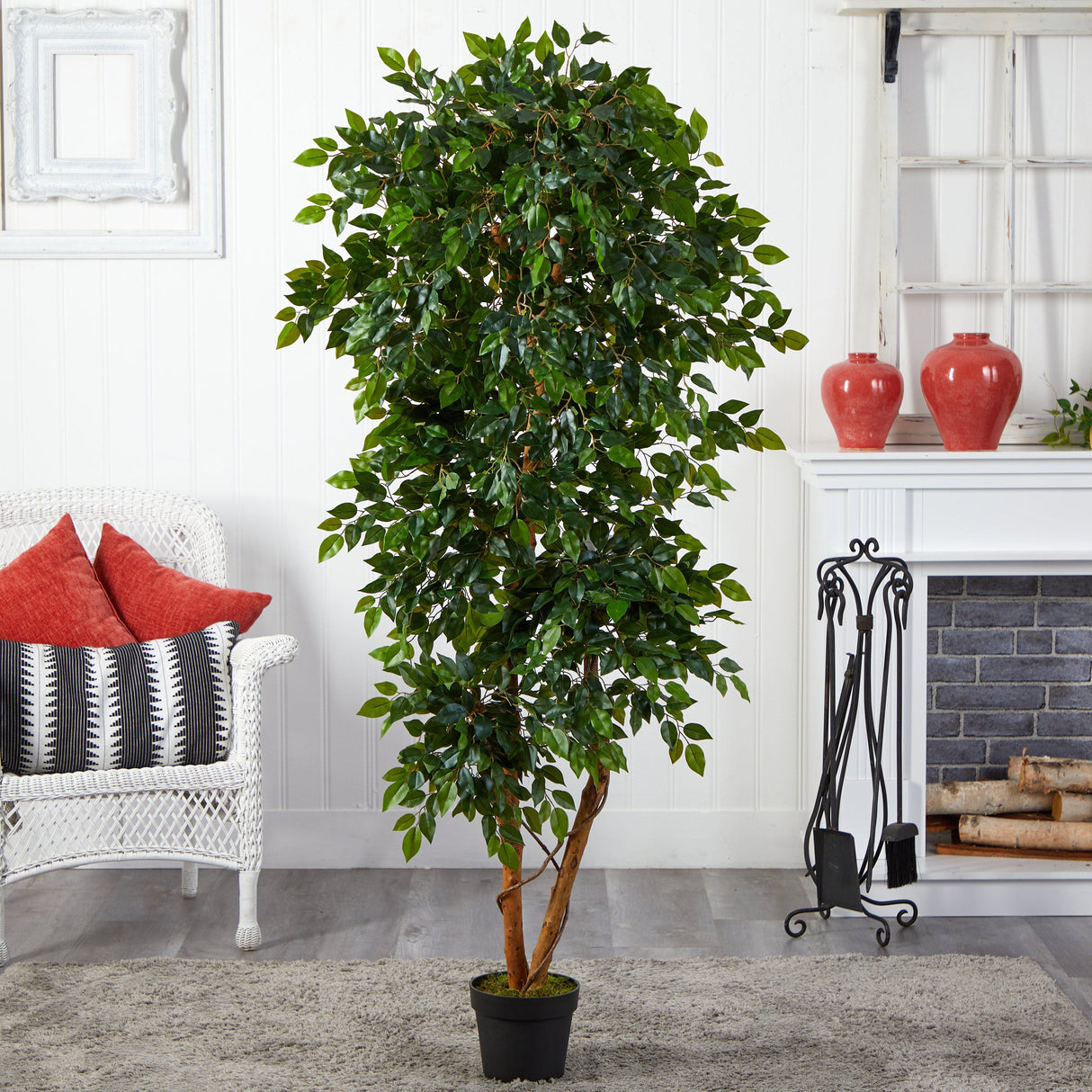 6’ Elegant Ficus Artificial Tree-Parc Decor