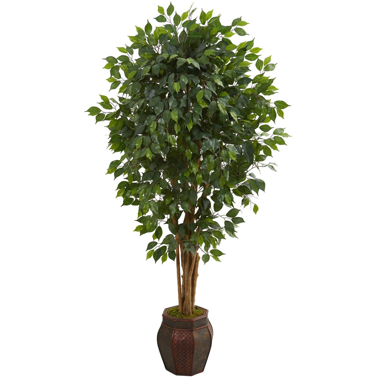 6’ Ficus Artificial Tree in Decorative Planter-Parc Decor