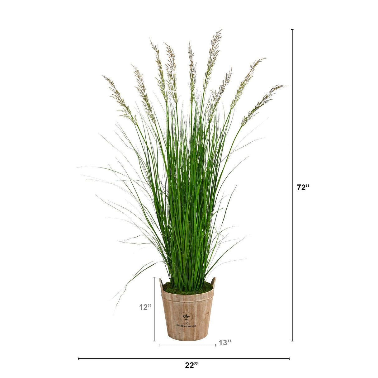 6’ Grass Artificial Plant in Farmhouse Planter-Parc Decor