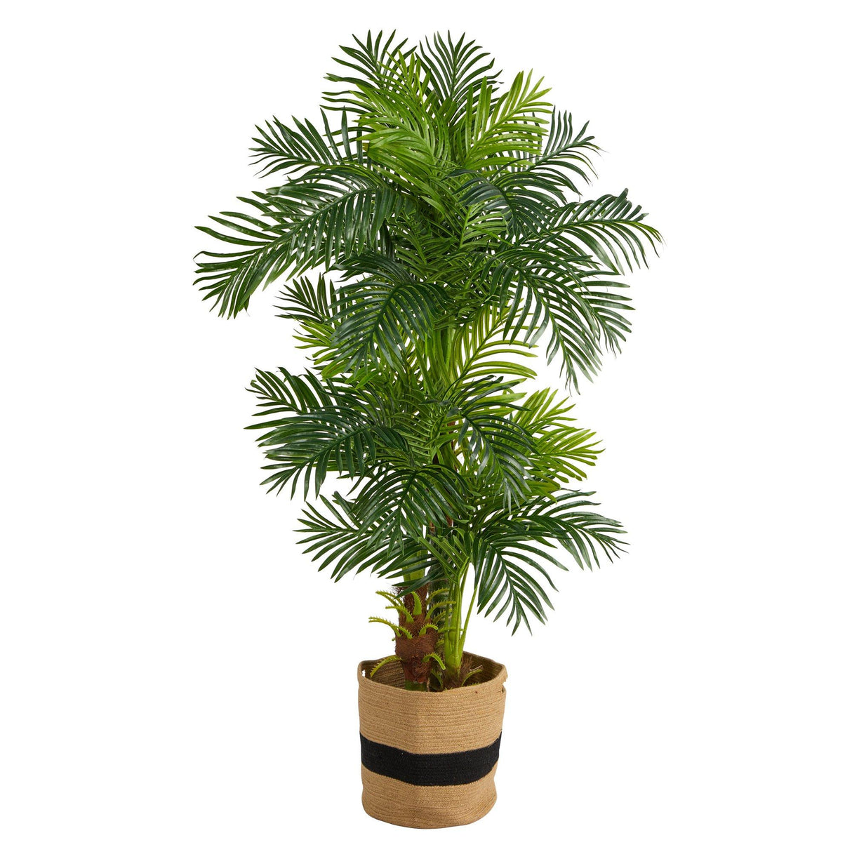 6’ Hawaii Artificial Palm Tree in Handmade Natural Cotton Planter-Parc Decor