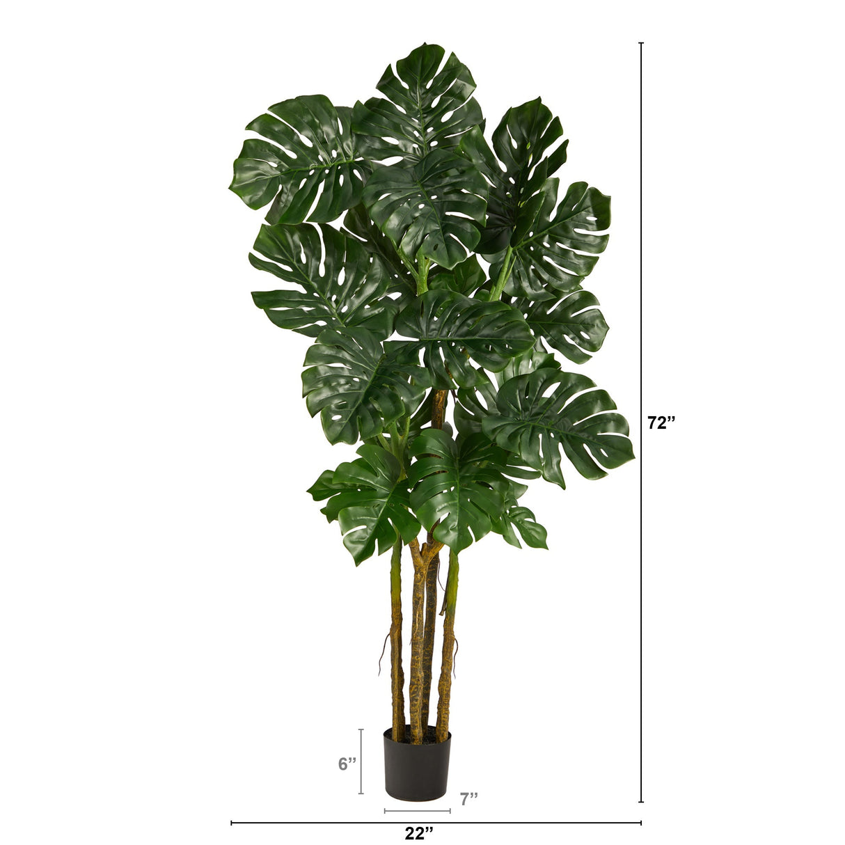 6’ Monstera Tree Artificial-Parc Decor