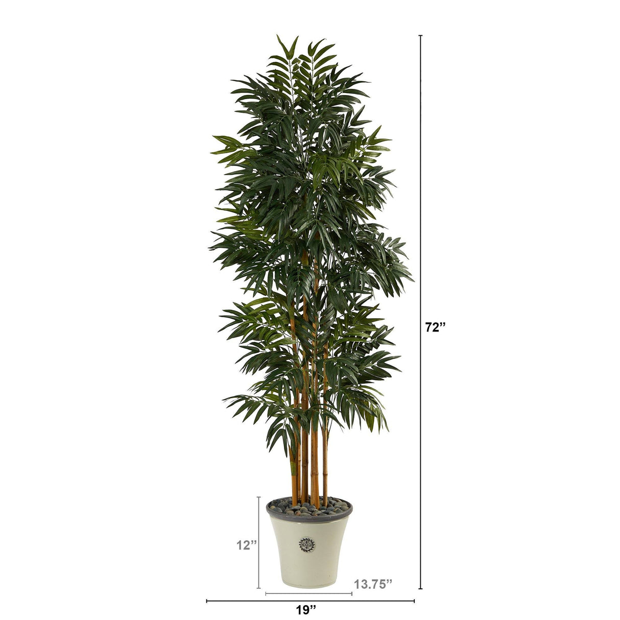 6’ Phoenix Artificial Palm tree in Decorative Planter-Parc Decor