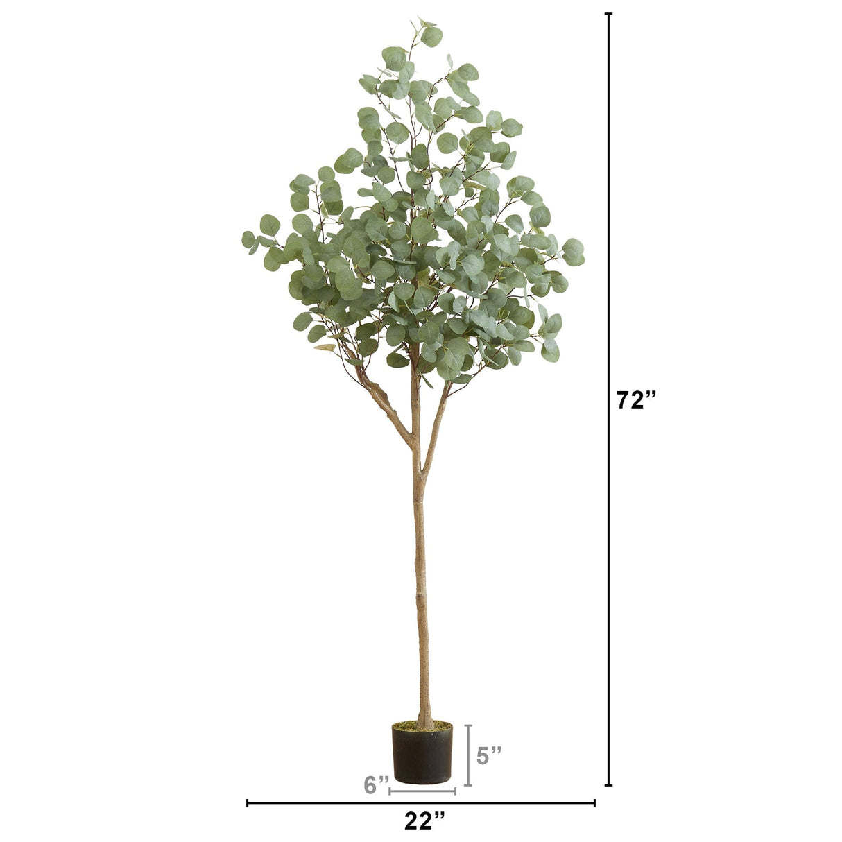 6’ Artificial Eucalyptus Tree-Tree-Parc Decor