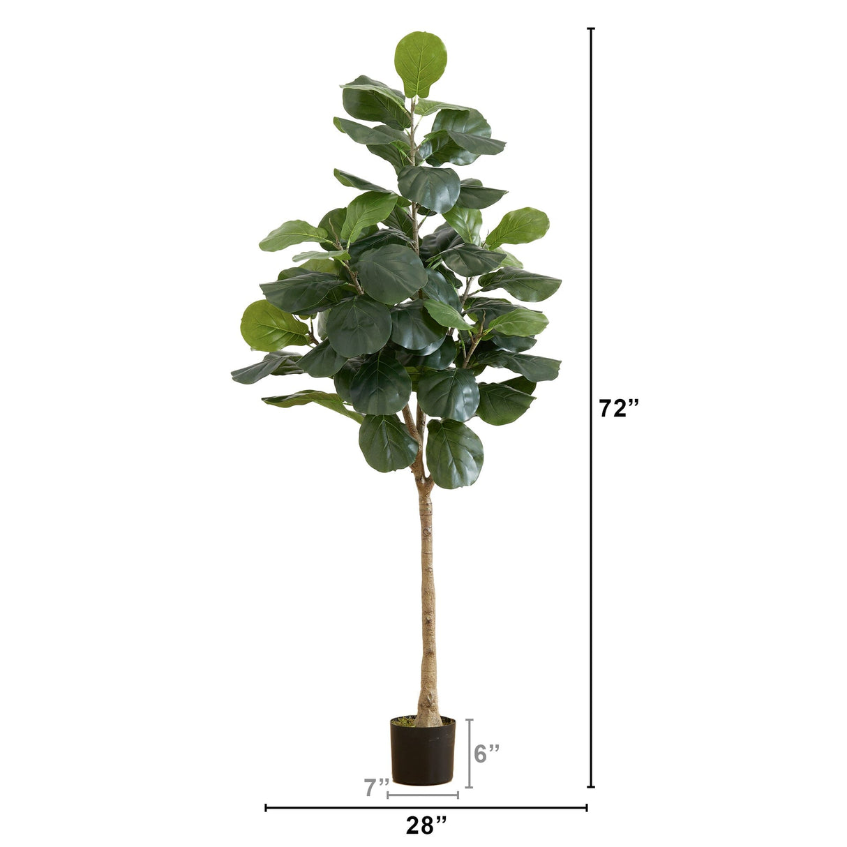 6’ Artificial Fiddle Leaf Tree-Tree-Parc Decor