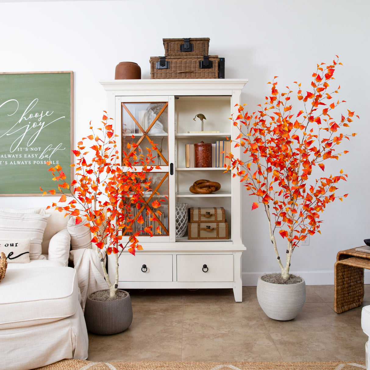 6’ Autumn Birch Artificial Fall Tree-Tree-Parc Decor