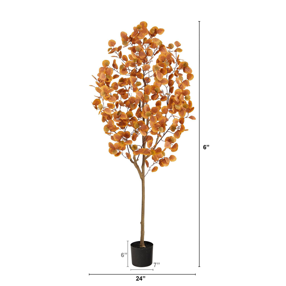 6’ Autumn Eucalyptus Artificial Tree-Tree-Parc Decor