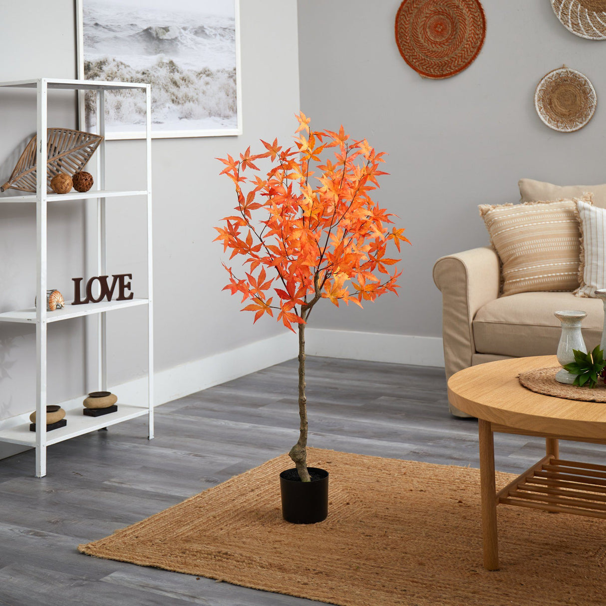 6' Autumn Maple Artificial Tree-Tree-Parc Decor