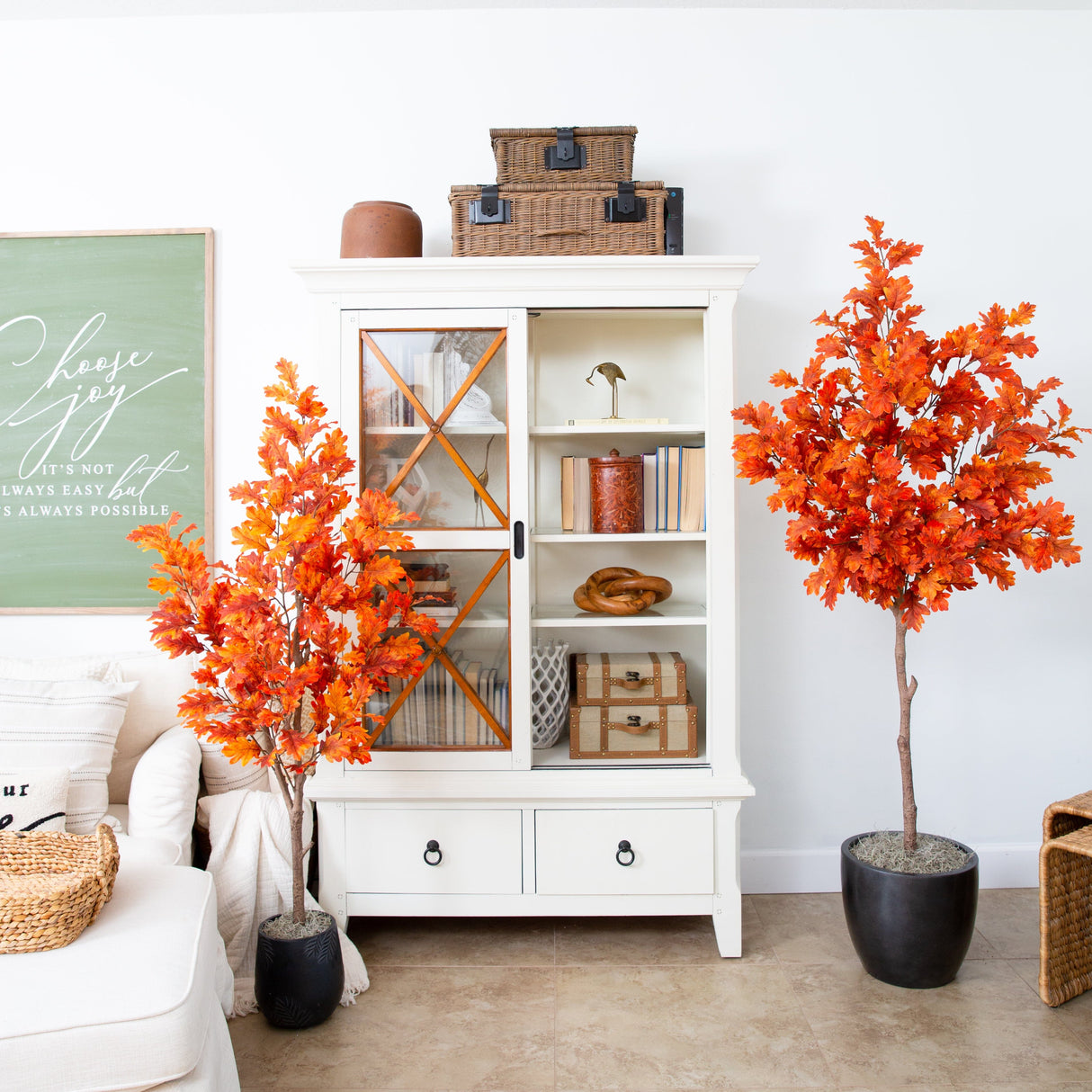 6’ Autumn Oak Artificial Fall Tree-Tree-Parc Decor