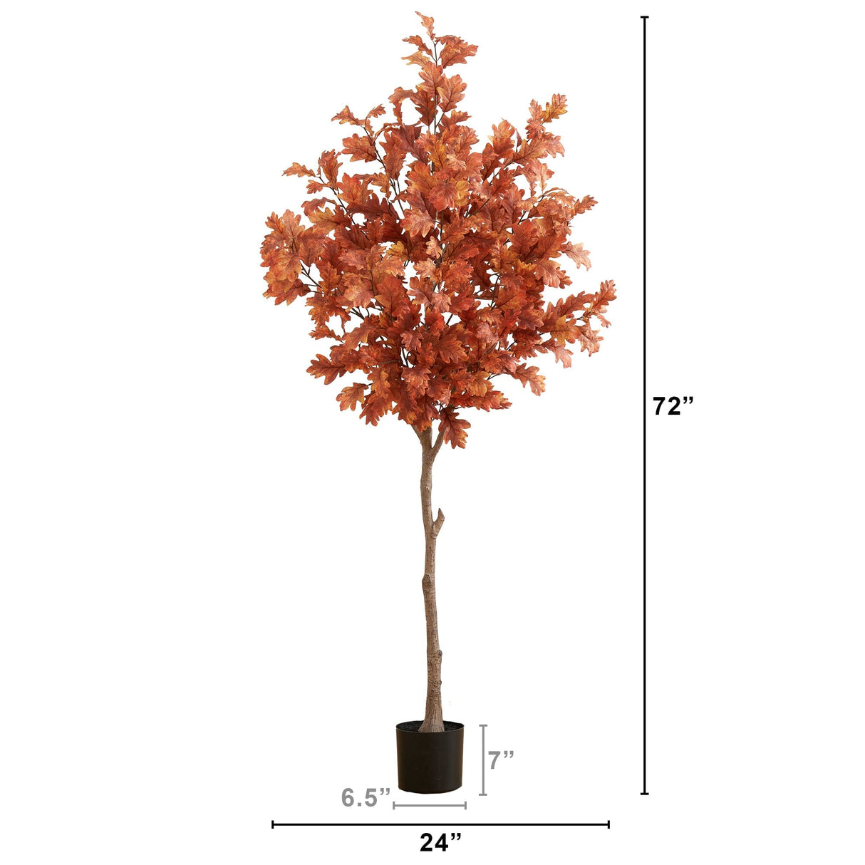 6’ Autumn Oak Artificial Fall Tree-Tree-Parc Decor