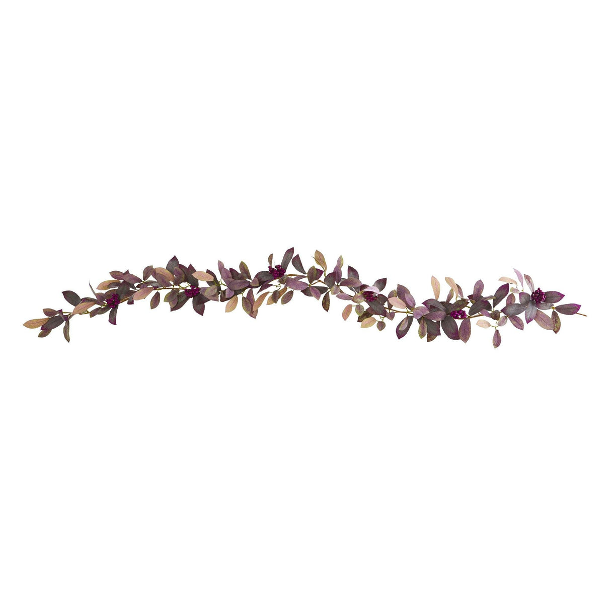 6’ Fall Laurel Leaf with Berries Artificial Garland (Set of 2)-Garland-Parc Decor