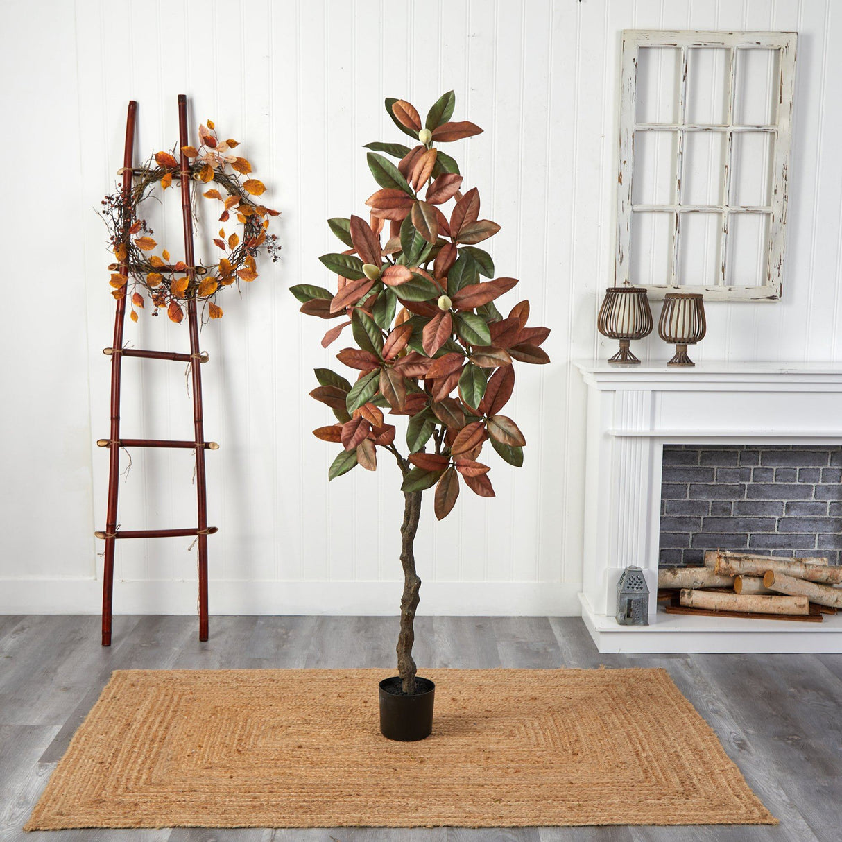 6’ Fall Magnolia Artificial Tree-Tree-Parc Decor