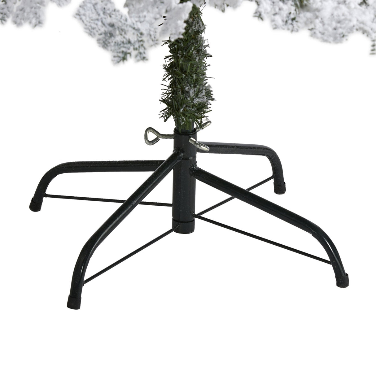 6' Flocked Montana Down Swept Spruce Artificial Christmas Tree with 250 Clear LED Lights-Christmas Tree-Parc Decor