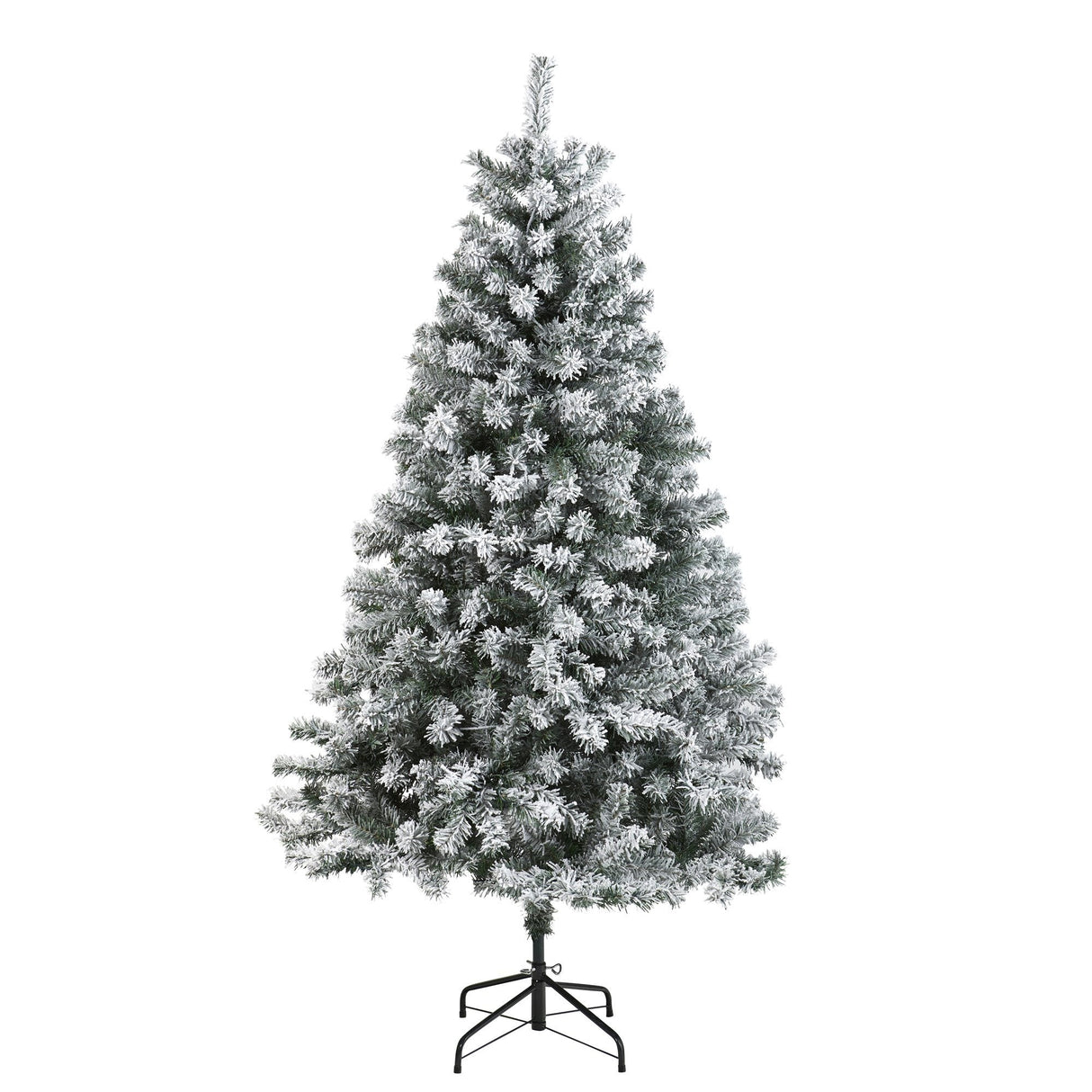 6' Flocked Rock Springs Spruce Artificial Christmas Tree-Christmas Tree-Parc Decor