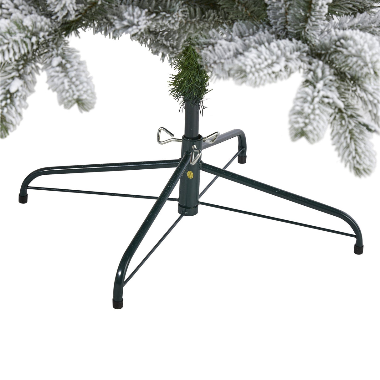 6’ Flocked South Carolina Spruce Artificial Christmas Tree with 450 Clear Lights and 925 Bendable Branches-Christmas Tree-Parc Decor