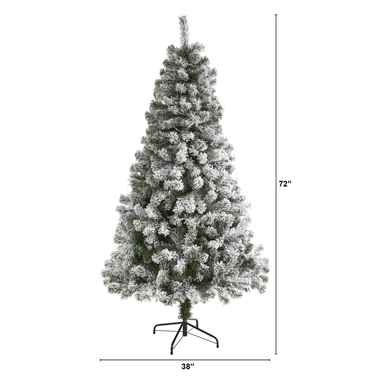 6' Flocked West Virginia Fir Artificial Christmas Tree-Christmas Tree-Parc Decor