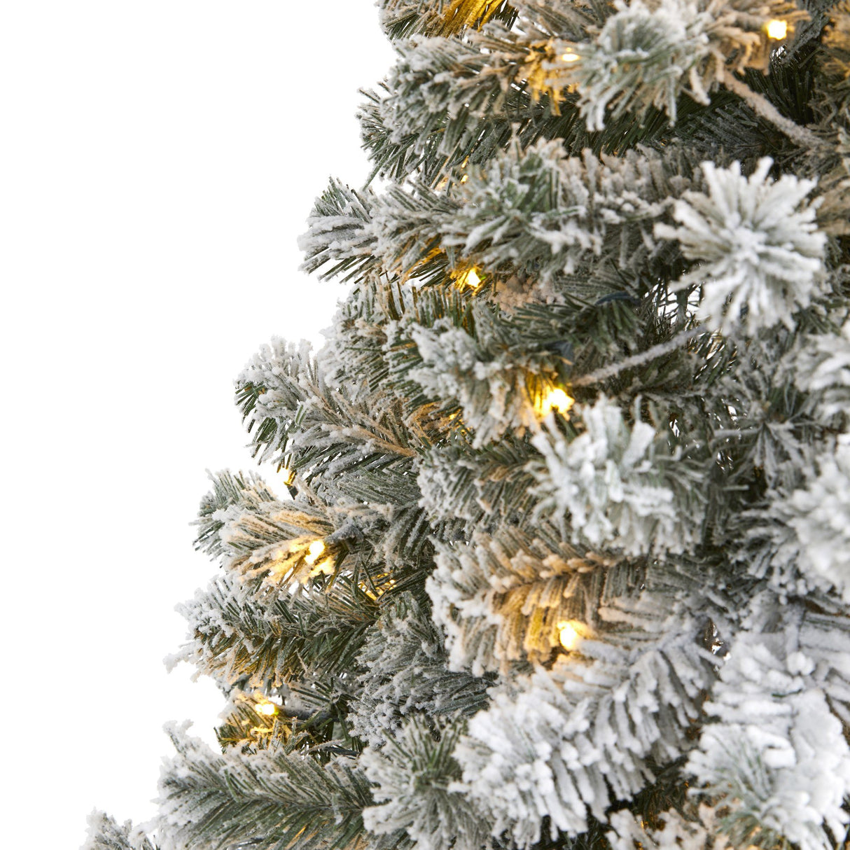 6' Flocked West Virginia Fir Artificial Christmas Tree with 250 Clear LED Lights-Christmas Tree-Parc Decor