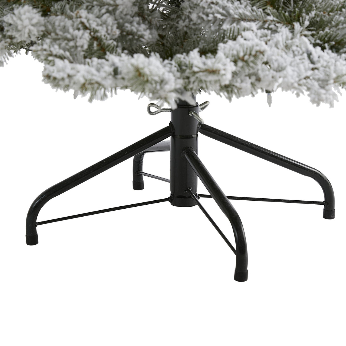 6’ Flocked West Virginia Spruce Artificial Christmas Tree with 300 Clear Lights and 850 Bendable Branches-Christmas Tree-Parc Decor