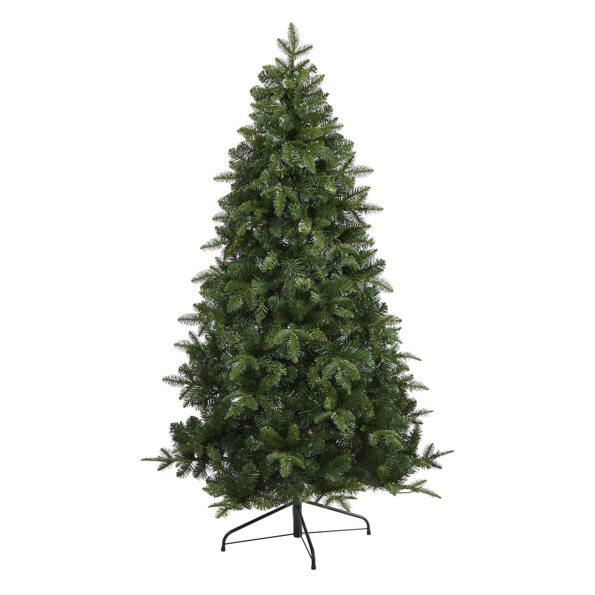6’ Grand Teton Spruce Flat Back Artificial Christmas Tree with 180 Clear LED Lights and 727 Bendable Branches-Christmas Tree-Parc Decor