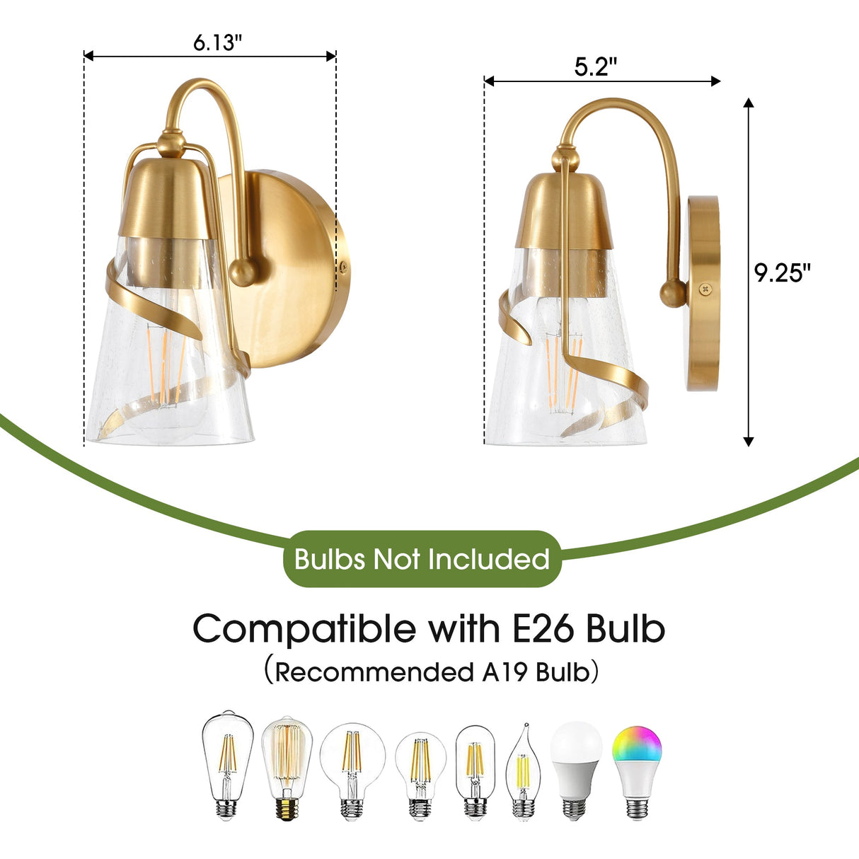 6 Inch Ethel 1-Light Mirror Vanity Light-壁灯-Parc Decor