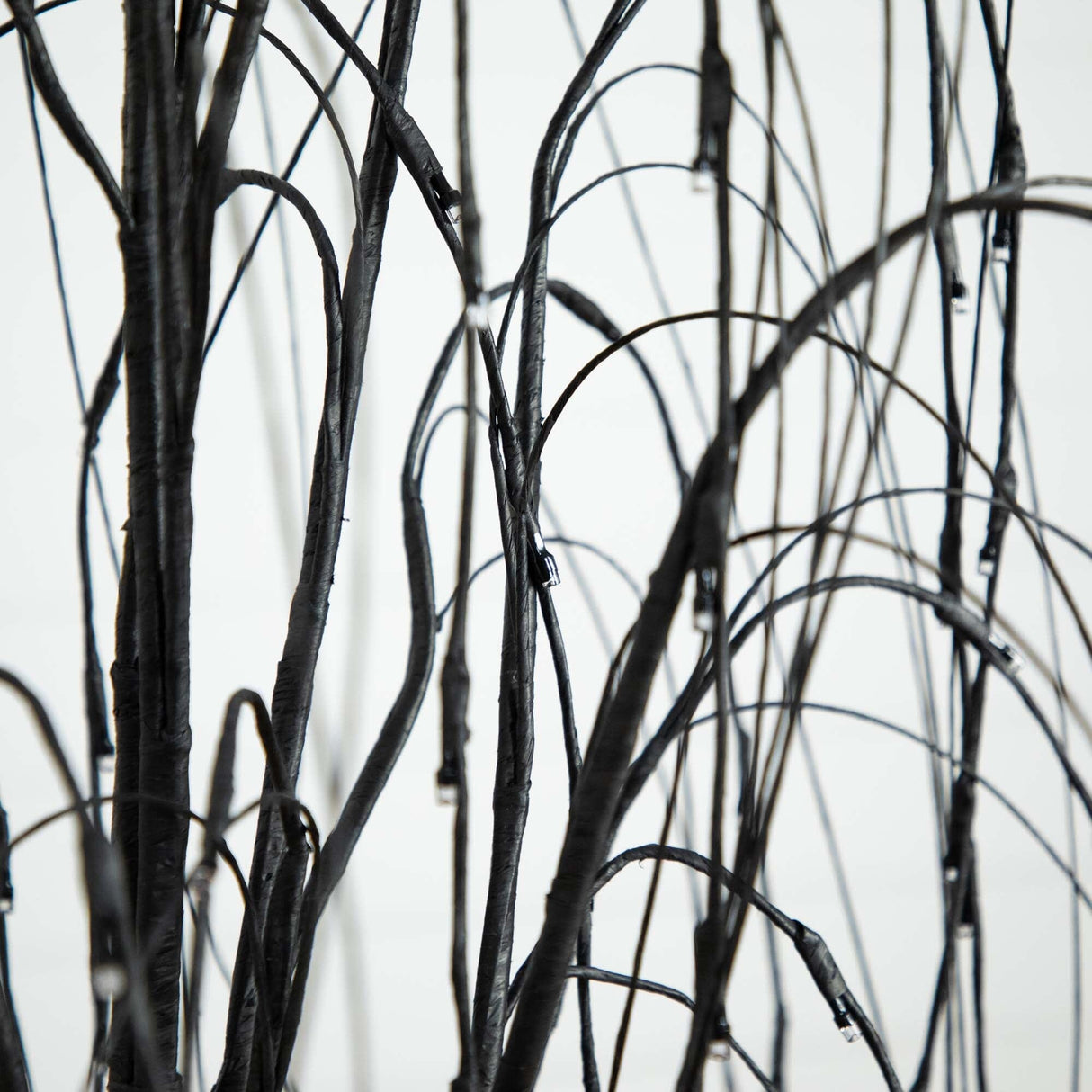 6’ Pre-Lit Halloween Black Willow Artificial Tree with 160 Orange & Purple LED Lights-Tree-Parc Decor