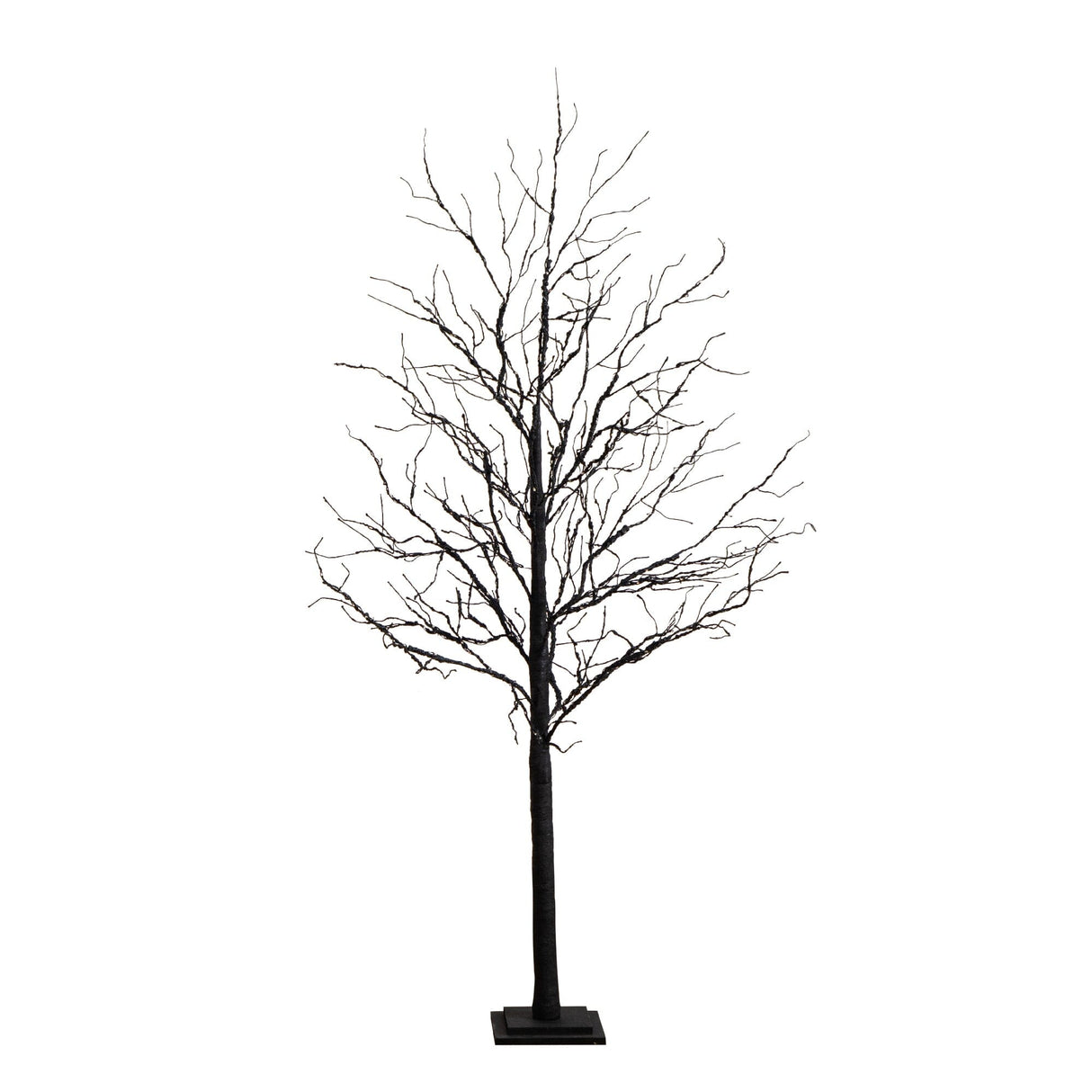 6’ Pre-Lit Halloween Deluxe Black Twig Artificial Tree with 156 Orange & Purple LED Lights-Tree-Parc Decor