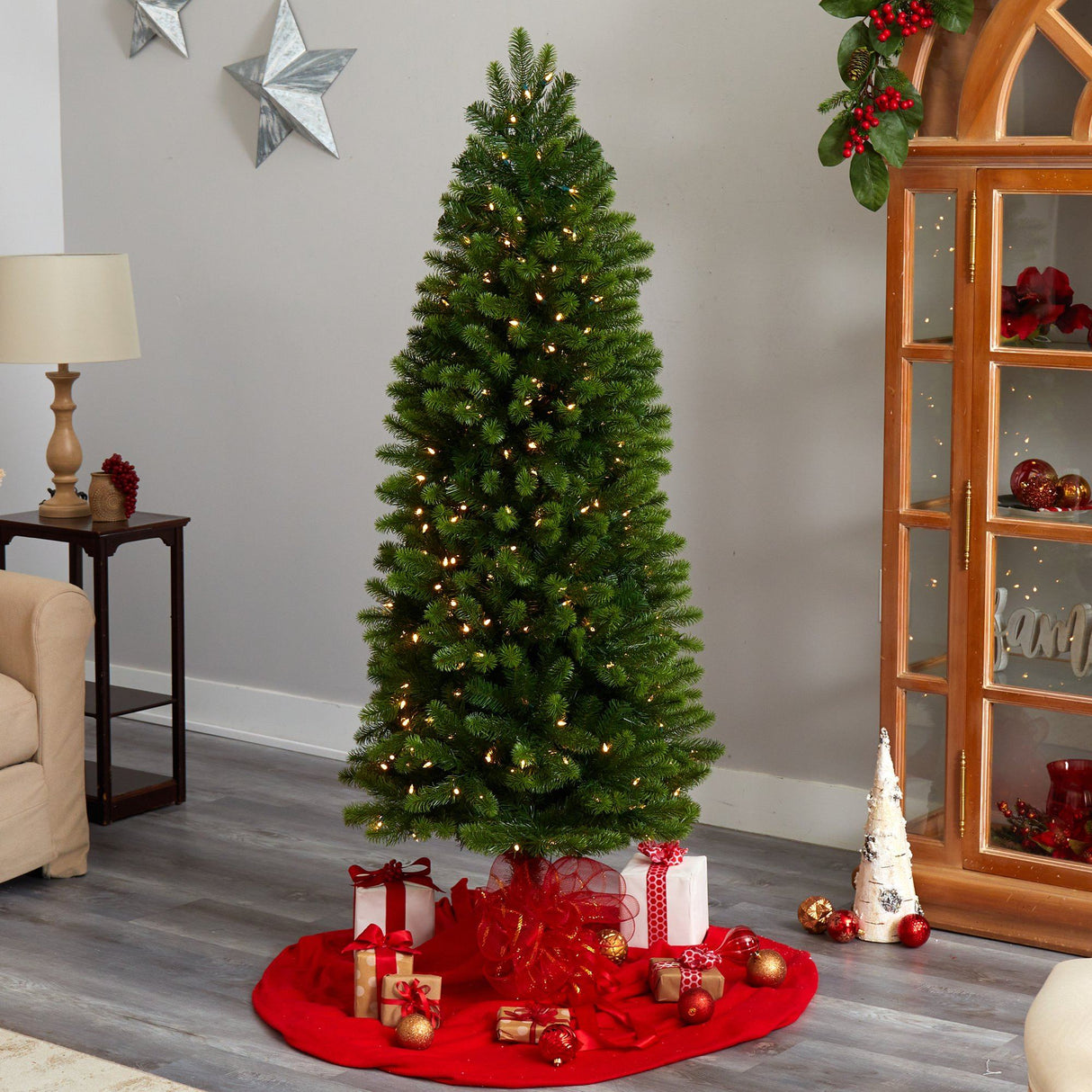6’ Slim Virginia Spruce Artificial Christmas Tree-Christmas Tree-Parc Decor