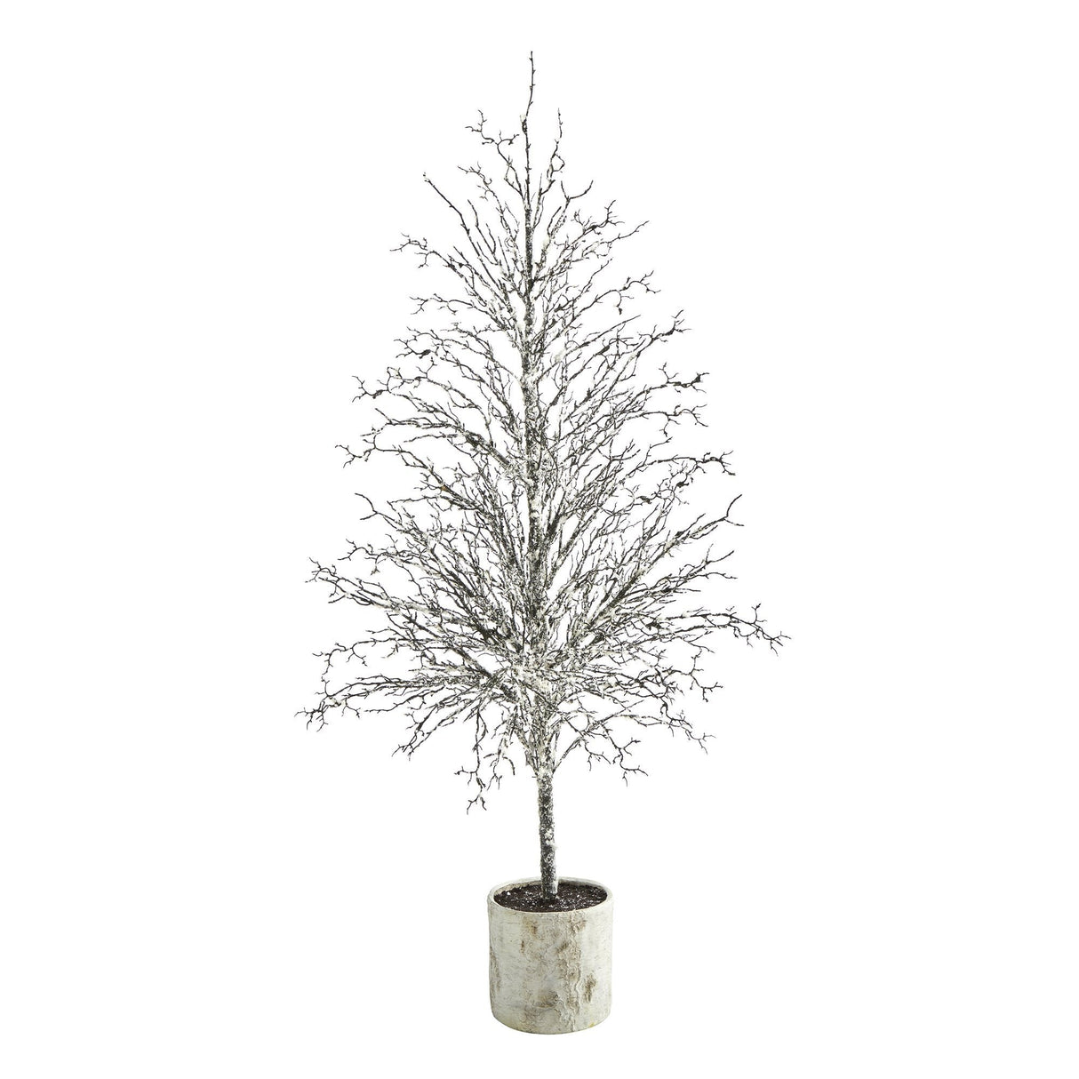 6’ Snowed Twig Artificial Christmas Tree in Decorative Planter-Christmas Tree-Parc Decor