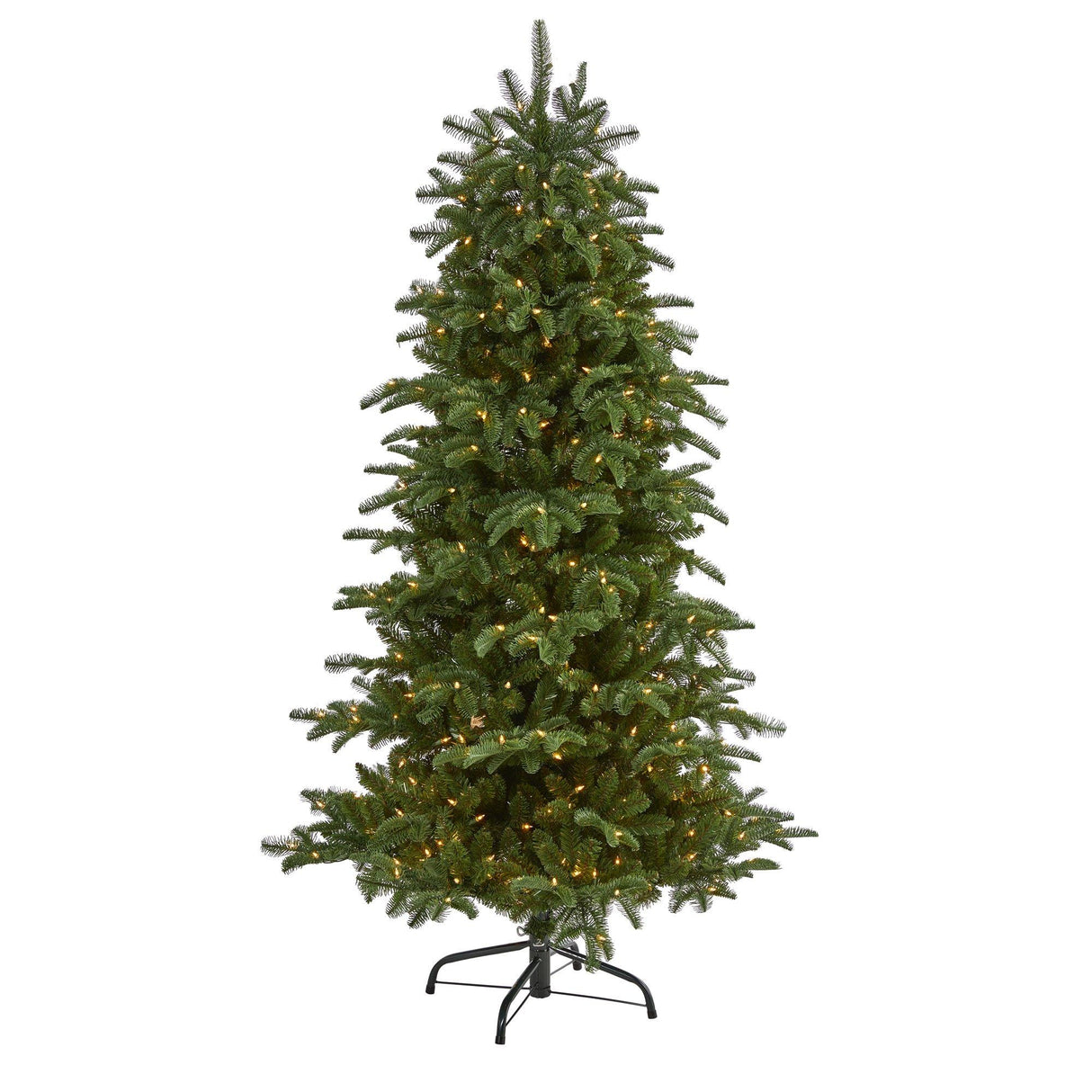 6’ South Carolina Fir Artificial Christmas Tree with 450 Clear Lights and 1598 Bendable Branches-Christmas Tree-Parc Decor