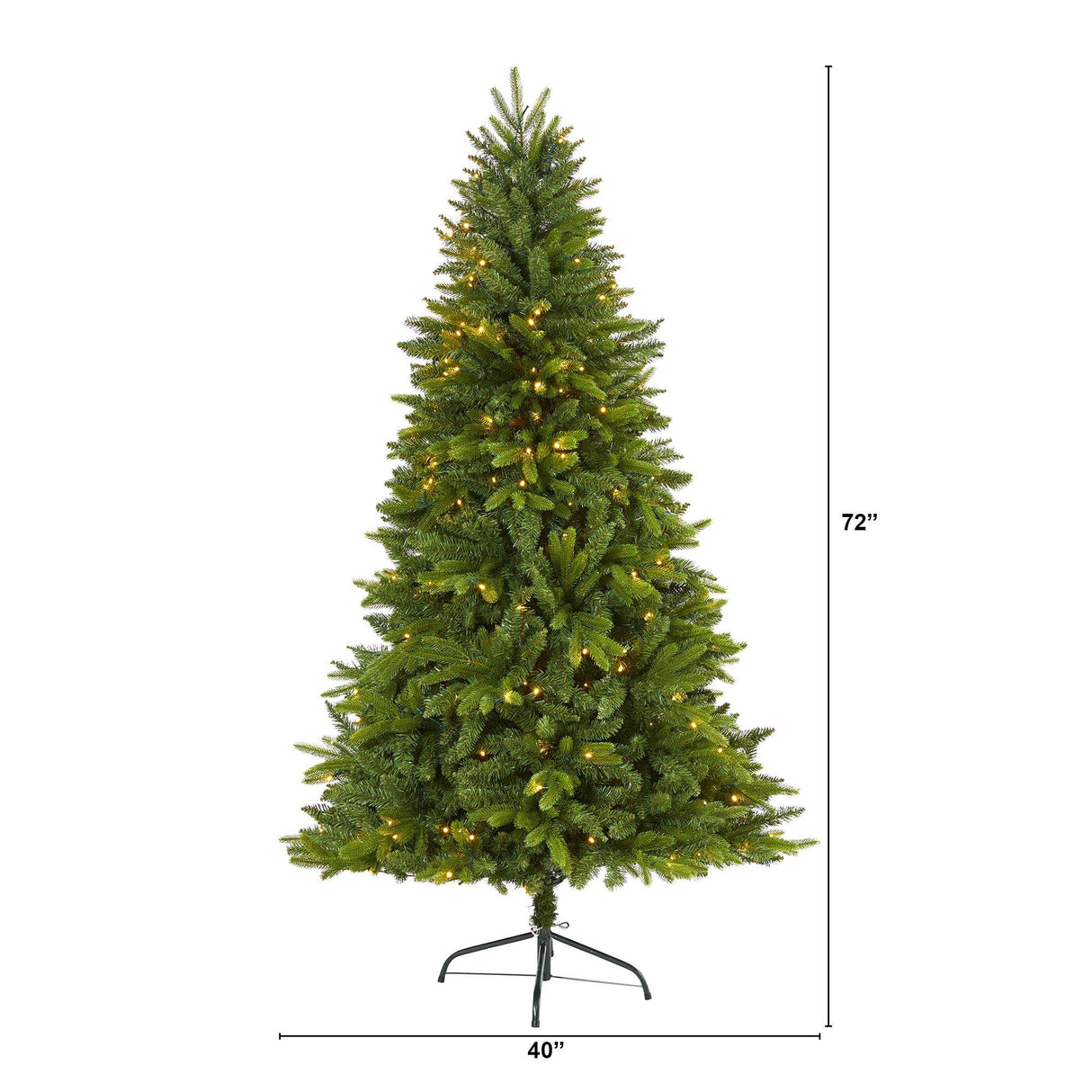 6' Sun Valley Fir Artificial Christmas Tree with 300 Clear LED Lights-Christmas Tree-Parc Decor