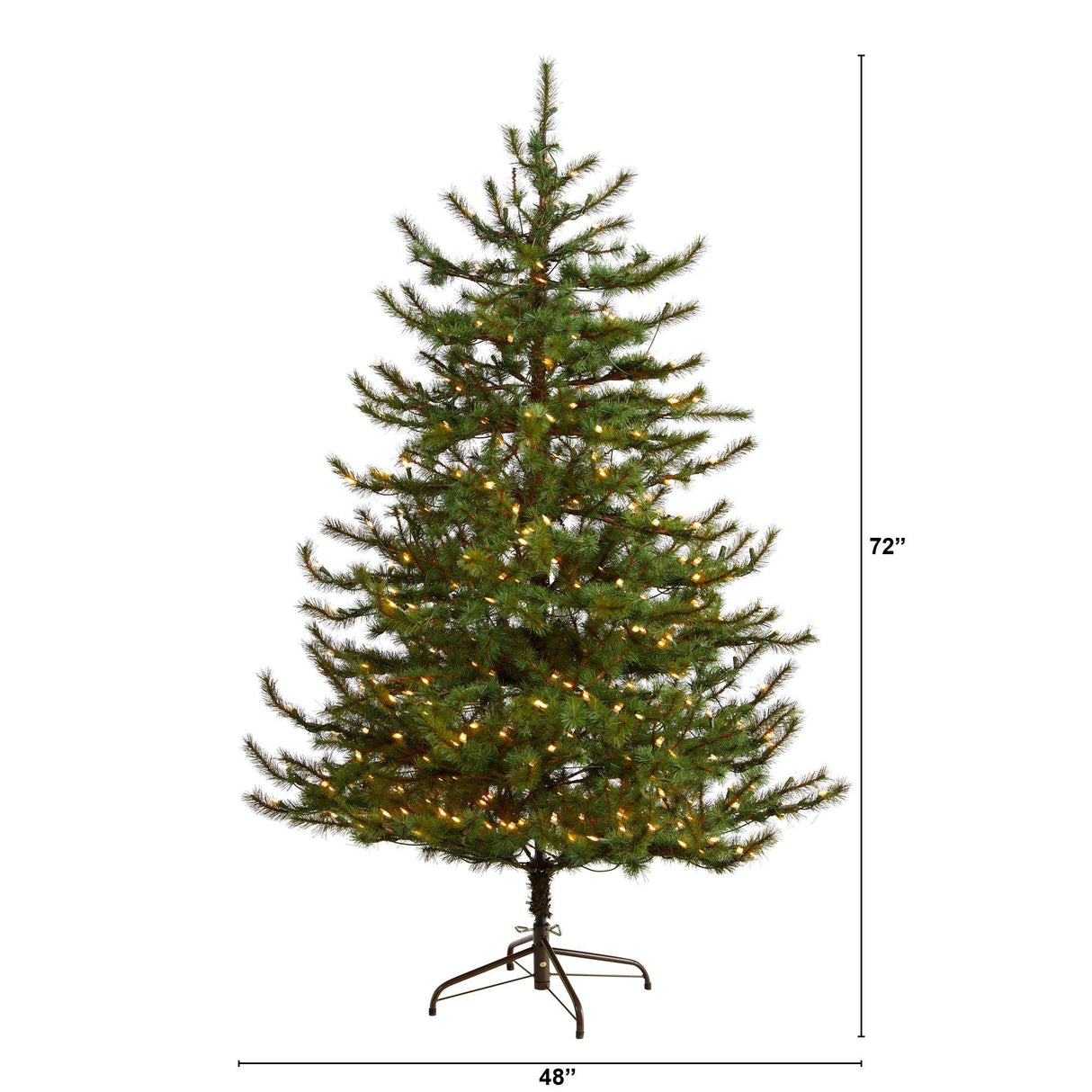 6’ Vancouver Mountain Pine Artificial Christmas Tree with 350 Clear Lights and 1332 Bendable Branches-Christmas Tree-Parc Decor