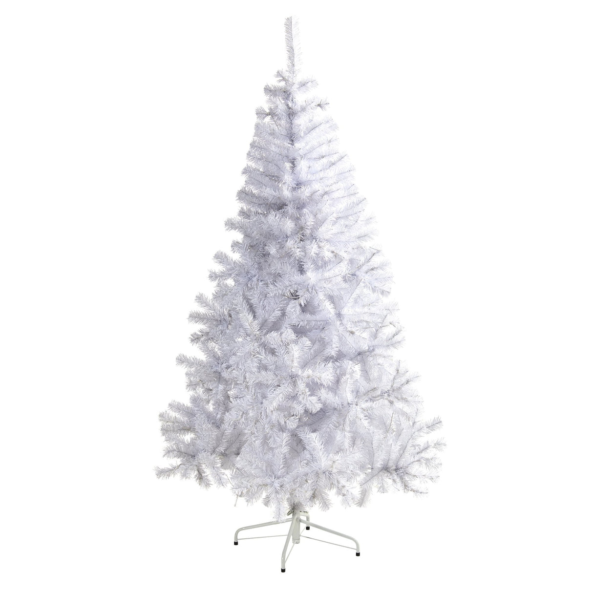 6’ White Artificial Christmas Tree with 680 Bendable Branches and 250 Clear LED Lights-Christmas Tree-Parc Decor