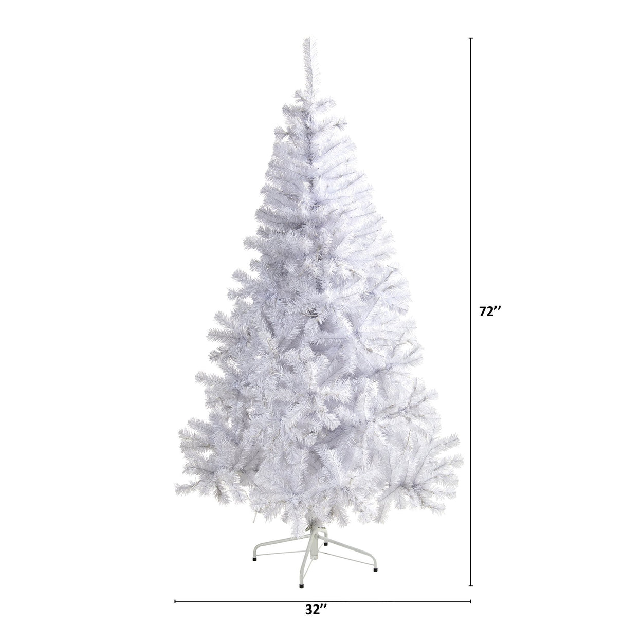 6' White Artificial Christmas Tree with 680 Bendable Branches-Christmas Tree-Parc Decor