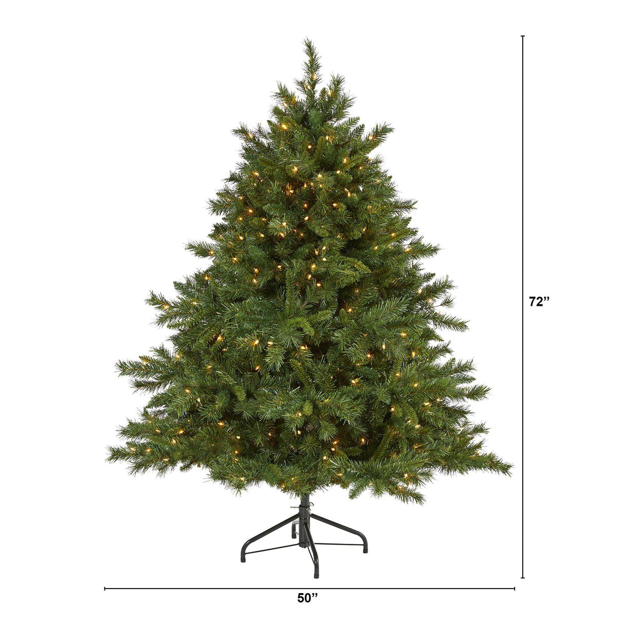 6’ Wyoming Mixed Pine Artificial Christmas Tree with 450 Clear Lights and 1090 Bendable Branches-Christmas Tree-Parc Decor