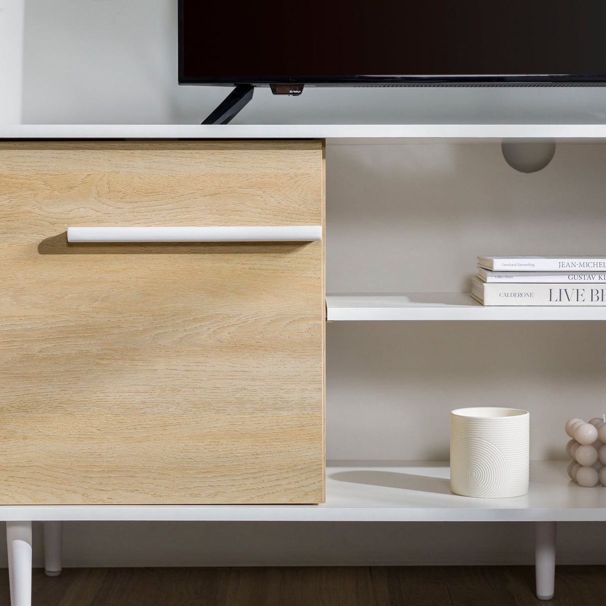 60" 2-Door Modern Media Console-Entertainment-Parc Decor