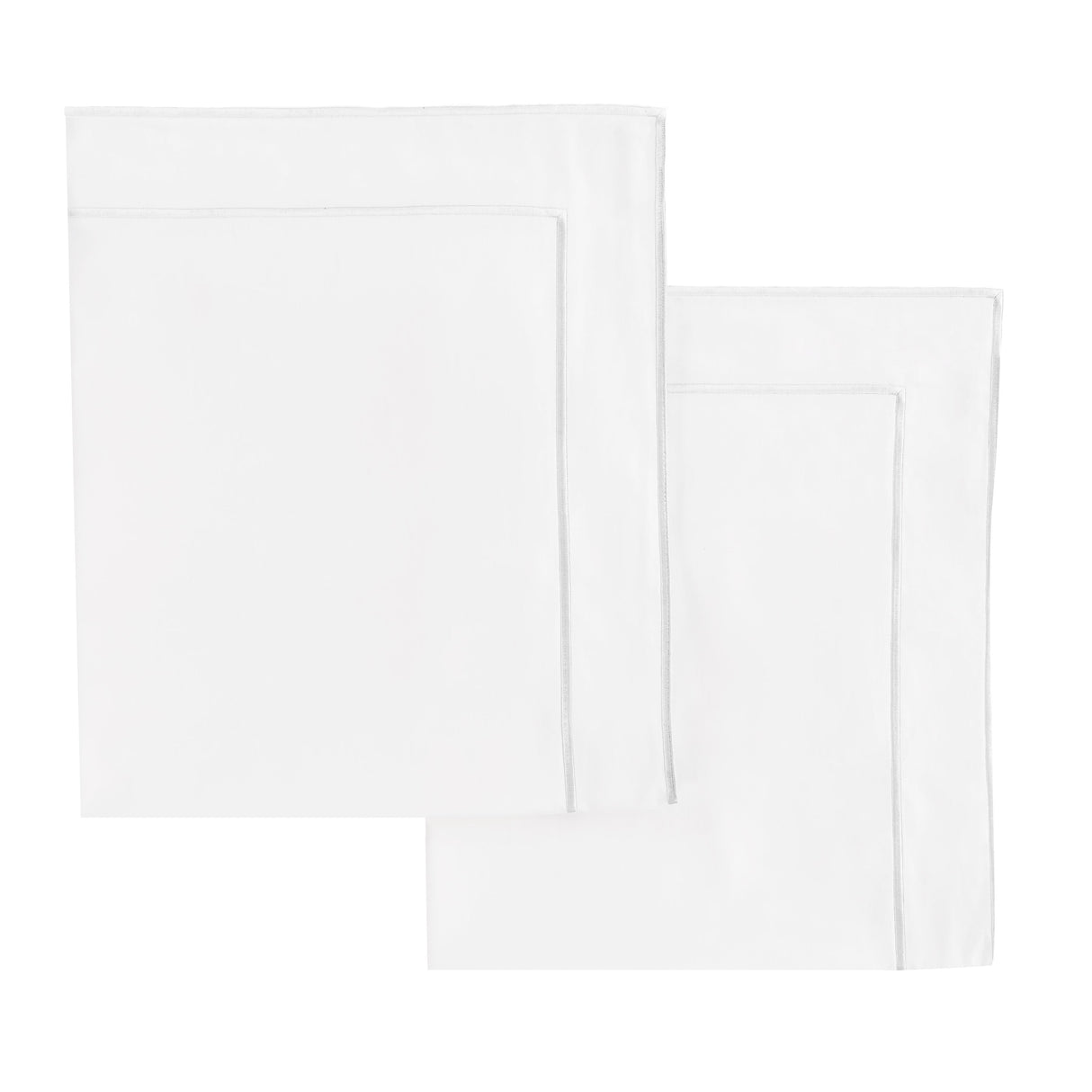 600 Thread Count Framed Sateen Embroidered Cotton Euro Sham Pair-Pillowcase-Parc Decor