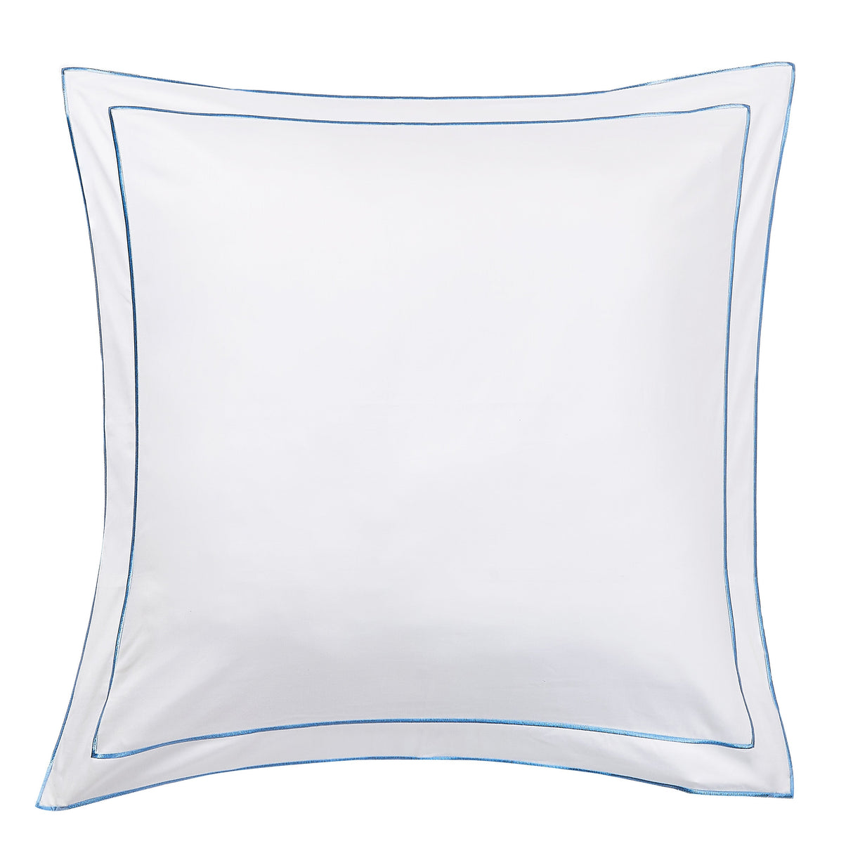 600 Thread Count Framed Sateen Embroidered Cotton Euro Sham Pair-Pillowcase-Parc Decor