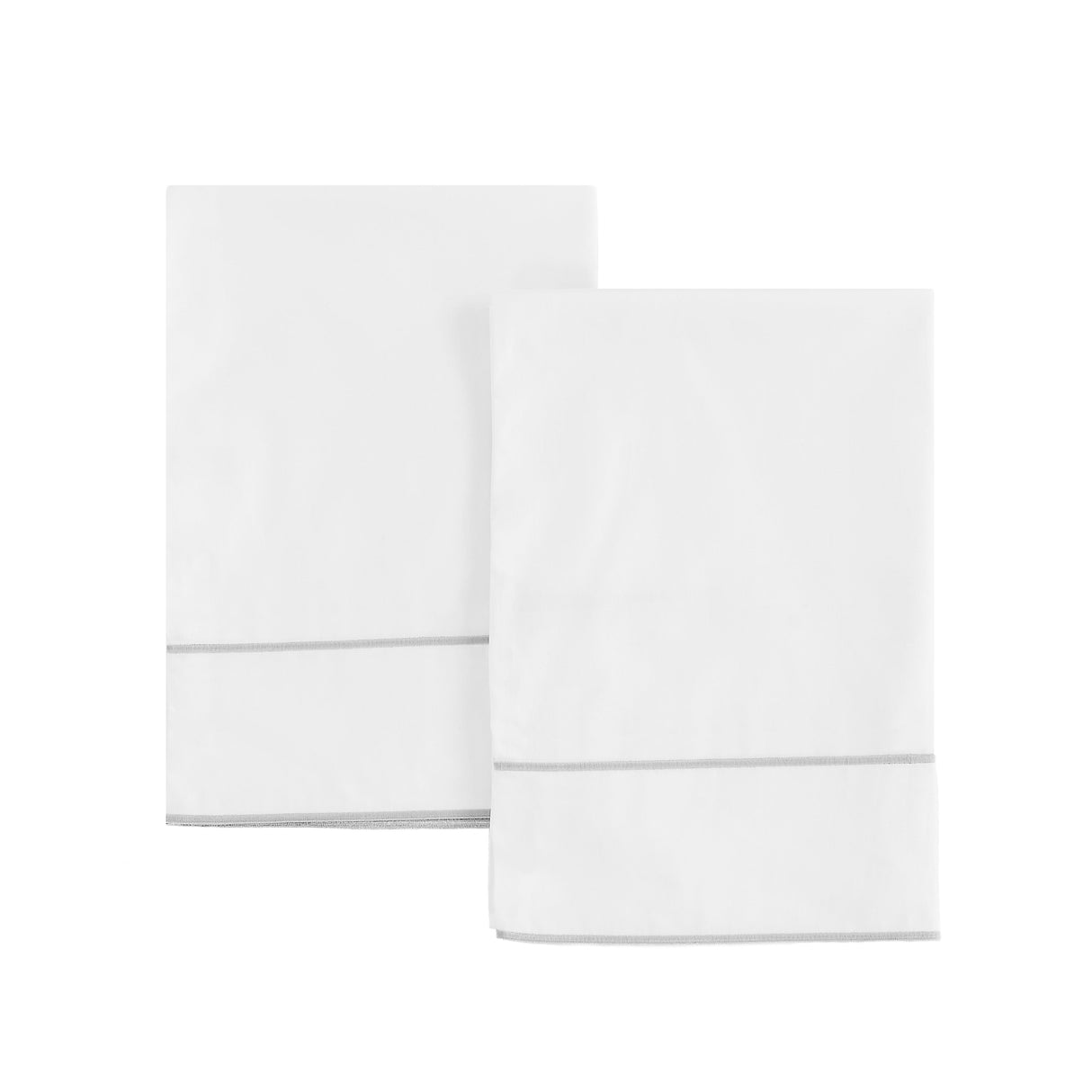 600 Thread Count Framed Sateen Embroidered Cotton Pillowcase Pair-Pillowcase-Parc Decor
