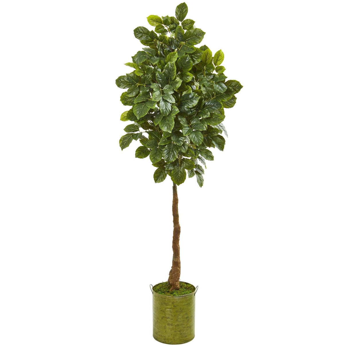 69” Beech Leaf Artificial Tree in Metal Planter-Parc Decor