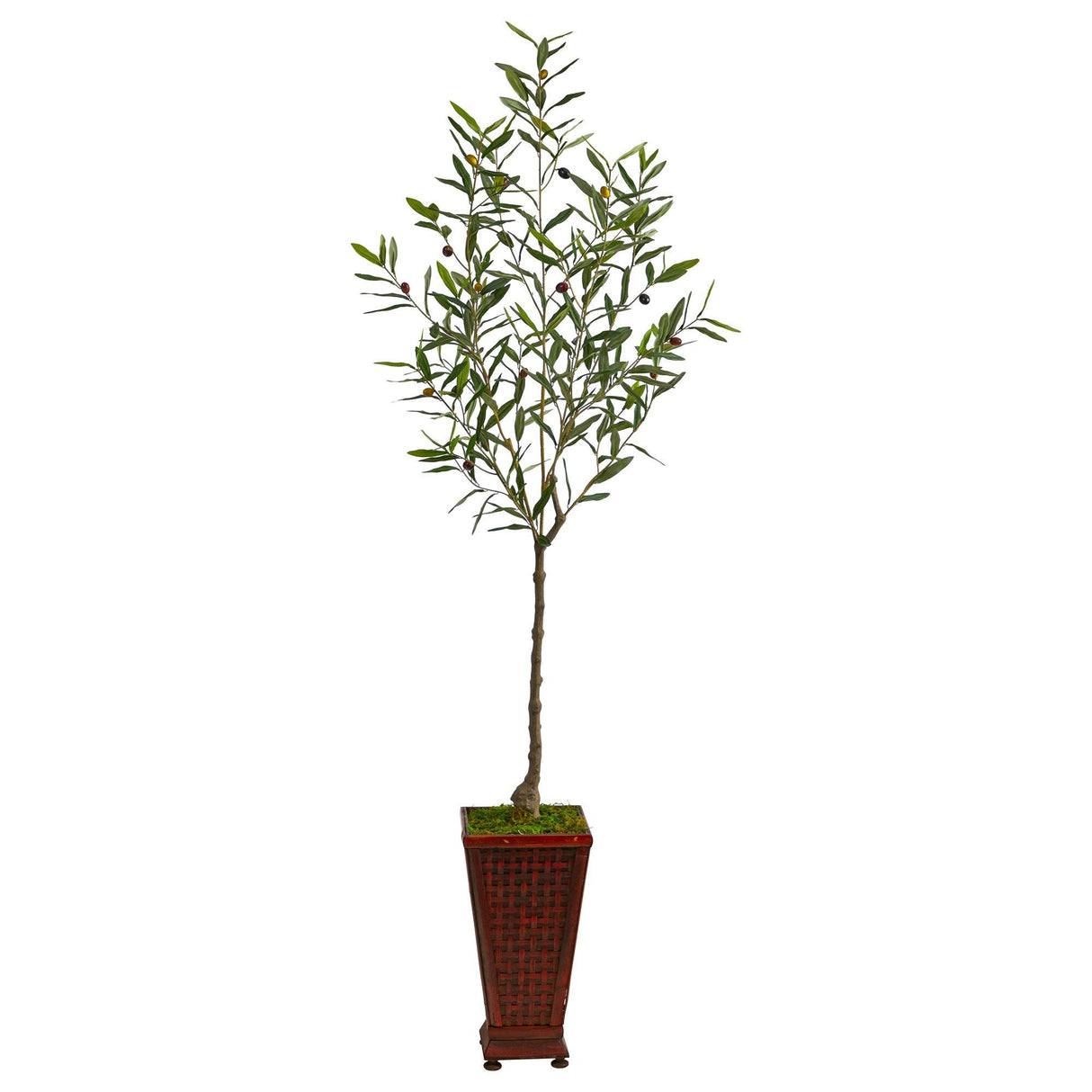 69” Olive Artificial Tree in Decorative Planter-Parc Decor