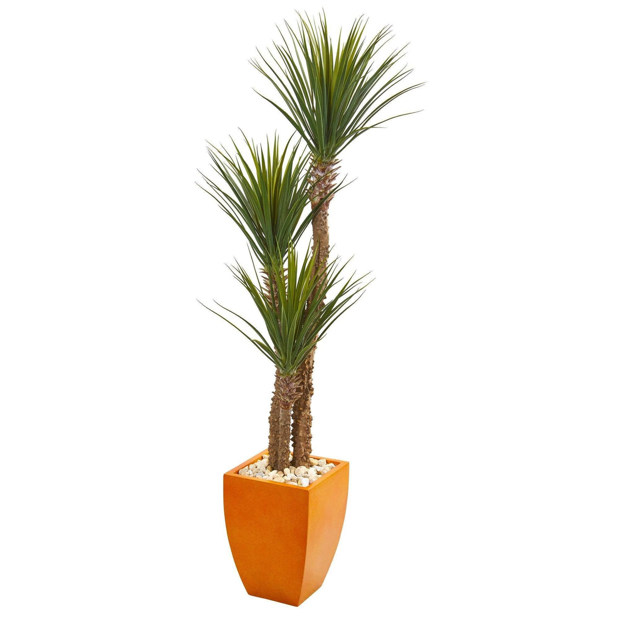 69” Yucca Artificial Tree in Orange Planter-Parc Decor