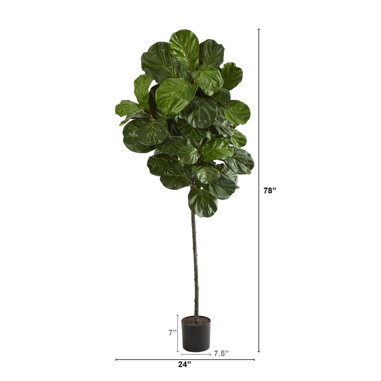 6.5’ Fiddle Leaf Artificial Tree-Parc Decor
