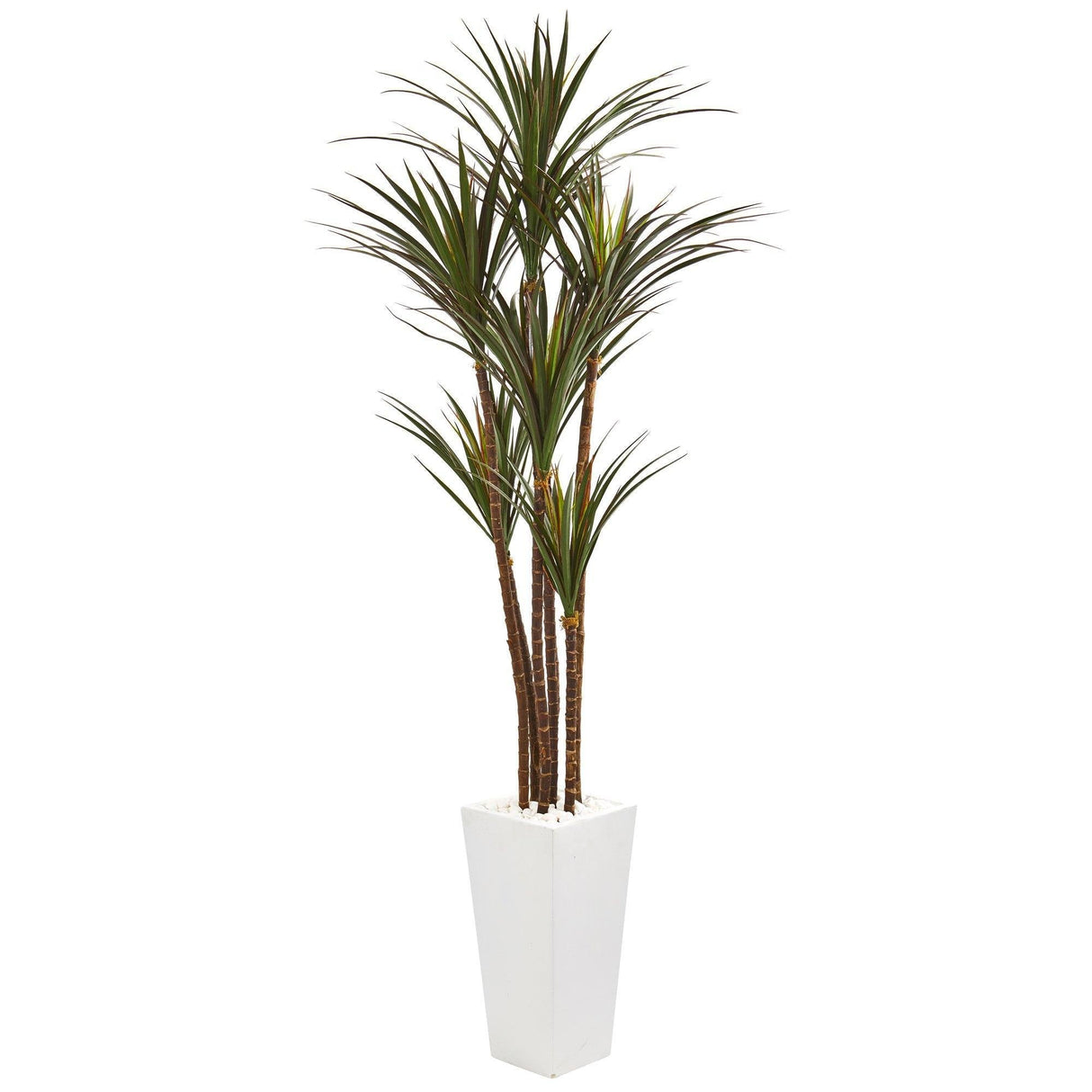 6.5’ Giant Yucca Artificial Tree in White Planter Indoor/Outdoor-Parc Decor