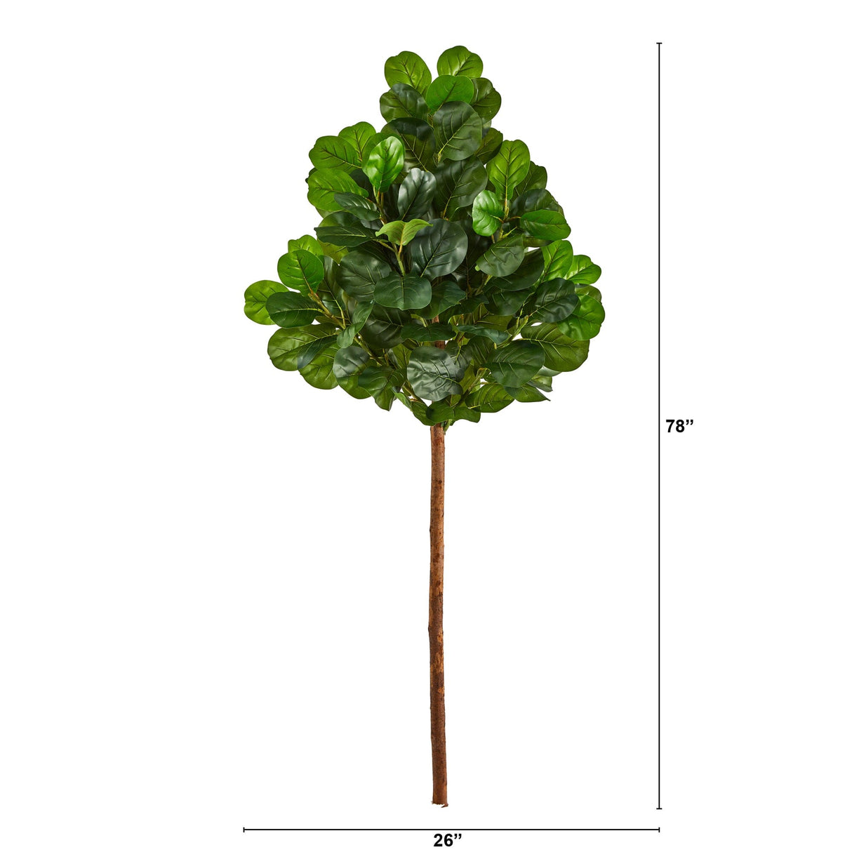 6.5’ Artificial Fiddle Leaf Tree (No Pot)-Tree-Parc Decor