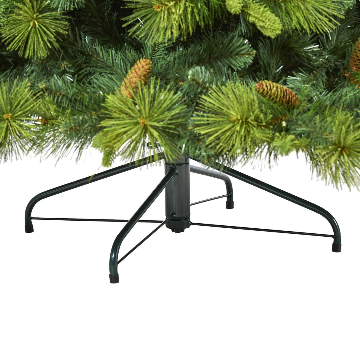 6.5’ North Carolina Mixed Pine Artificial Christmas Tree with 350 Warm White LED Lights, 1367 Bendable Branches and Pinecones-Christmas Tree-Parc Decor