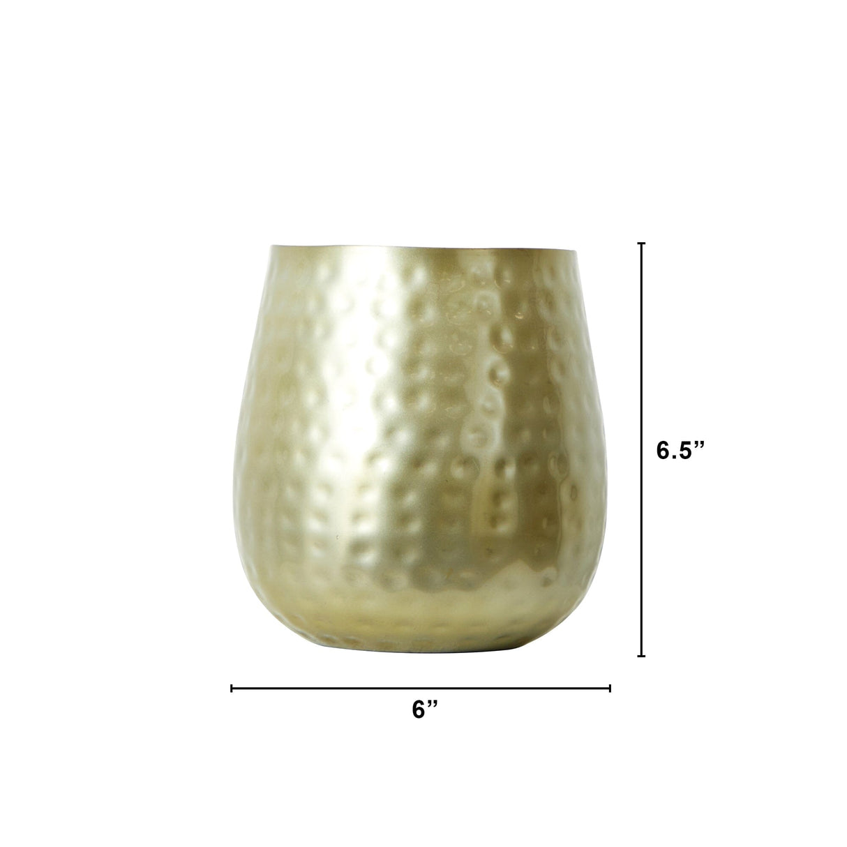 6.5” Oval Shaped Iron Planter-Vase-Parc Decor