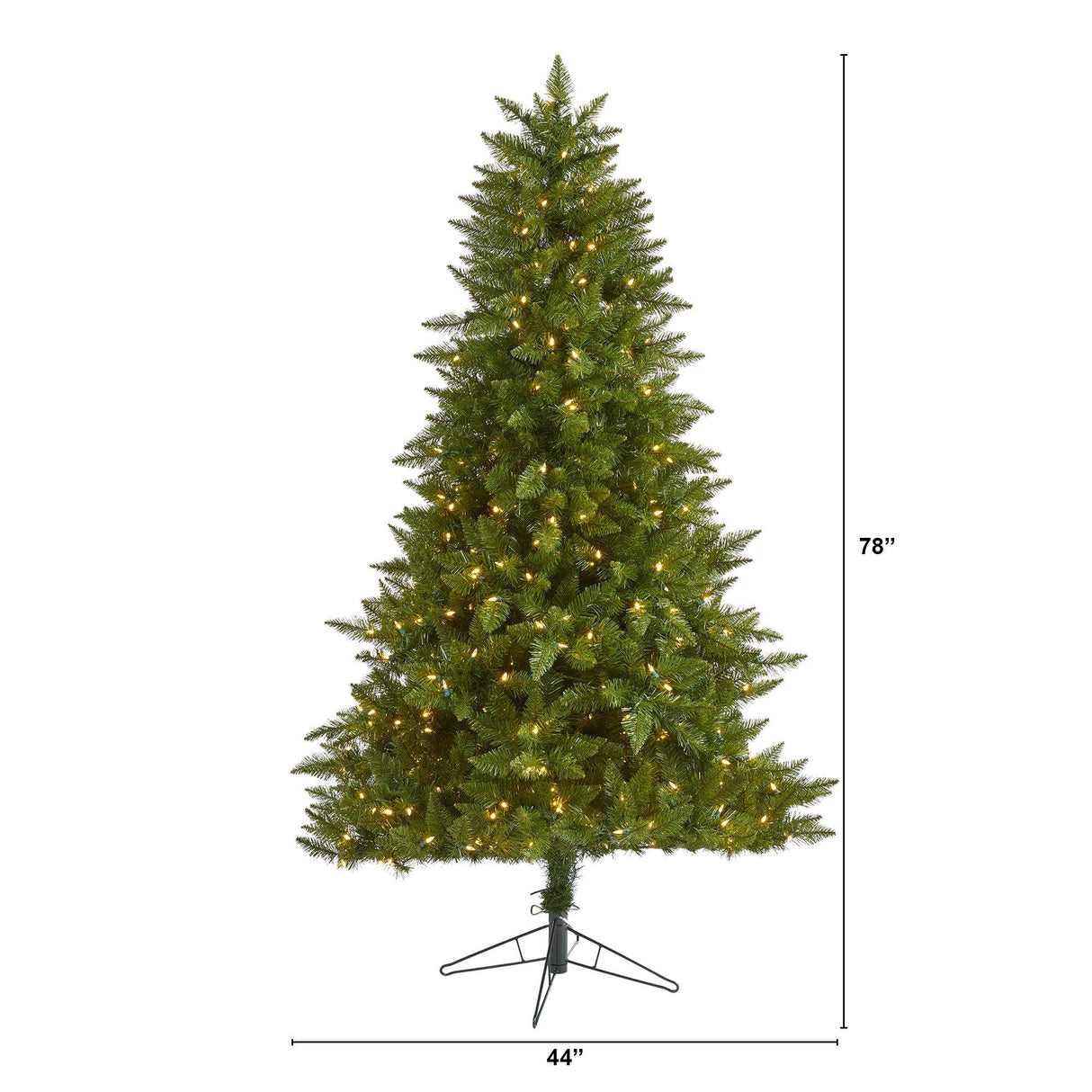 6.5' Vermont Spruce Artificial Christmas Tree with 450 Warm White (Multifunction) LED Lights with Instant Connect Technology and 984 Bendable Branches-Christmas Tree-Parc Decor