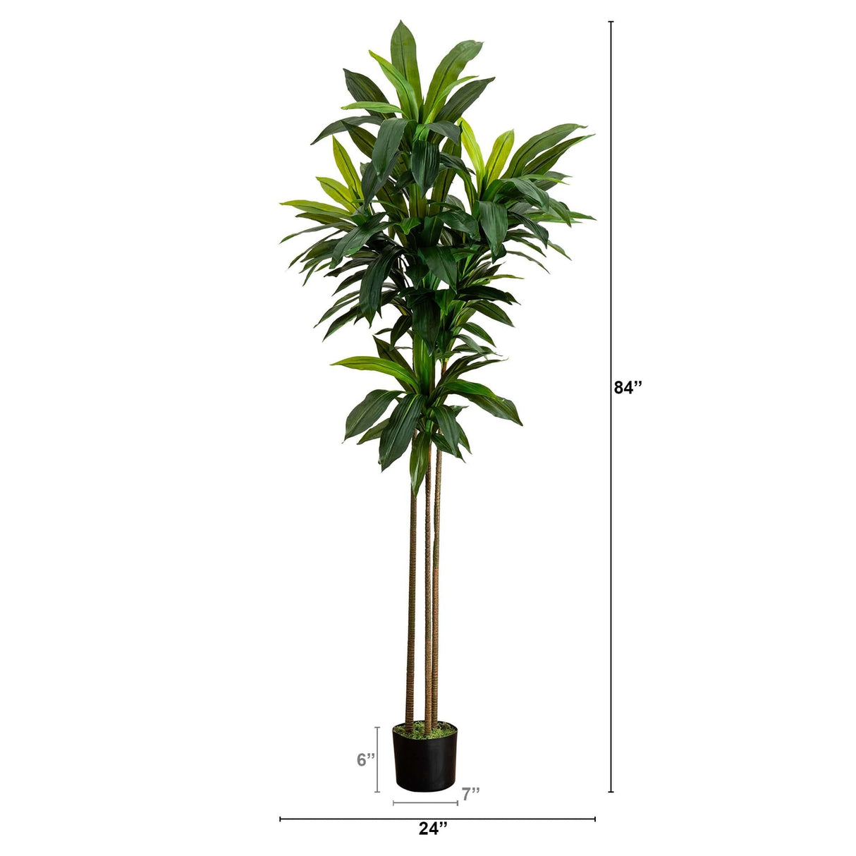 7’ Artificial Dracaena Tree-Tree-Parc Decor